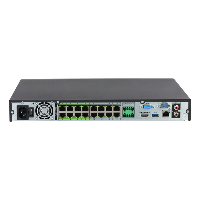 Dahua NVR5232-16P-EI2 grabador de vídeo en red IP, 32 canales, 16 PoE, WizSense