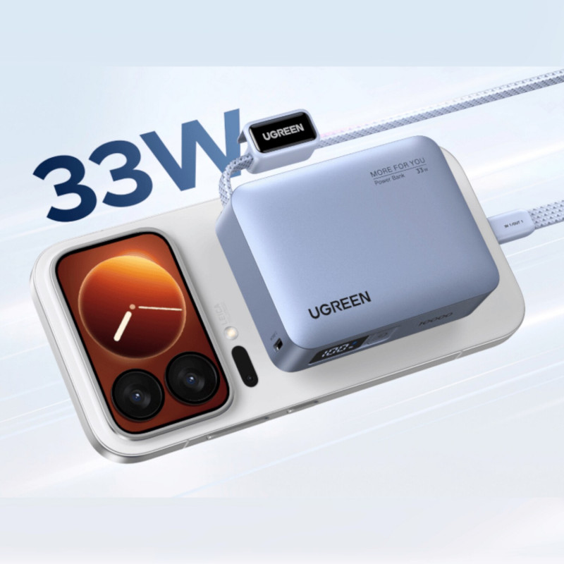 Ugreen PB584 batería externa 10000 mAh, gris