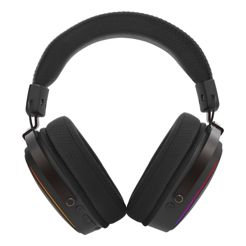 Auriculares gaming inalámbricos over-ear Redragon FURY WRS H831, con micrófono, negros