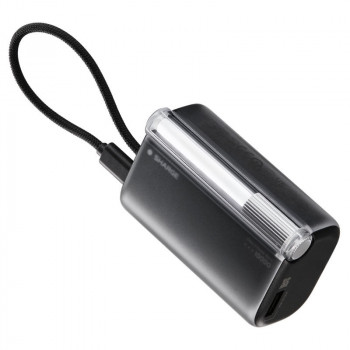 SHARGE Flow 3 batería externa, 10.000 mAh, 45 W PD, cable USB-C, negra