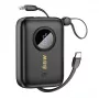 Dudao DDA344 batería externa de 10.000 mAh, PD 22,5 W, con cable integrado, negra
