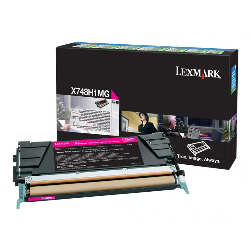 Lexmark X748H1MG cartucho de tóner para X748de, X748de LDS, X748de Statoil, X748dte, magenta