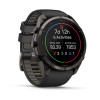 Garmin Fenix 9 Pro 010-04337-16 reloj inteligente, 51 mm, titanio DLC Carbon Gray, correa de silicona negra/Pebble Grey