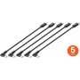 Manhattan cable de carga USB-C corto, 60 W, 20 cm, macho a macho, 1 x acodado / 1 x recto (5 uds.), negro
