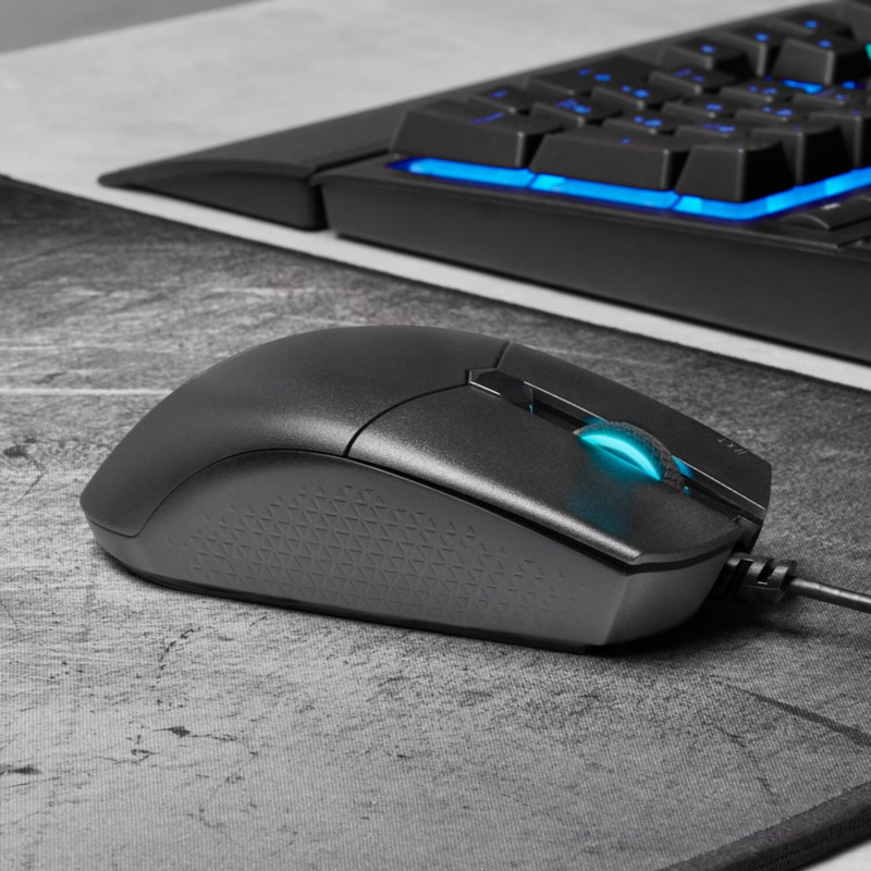 Corsair KATAR PRO CH-930C011-AP ratón para juegos con cable, 12 400 DPI, RGB, negro