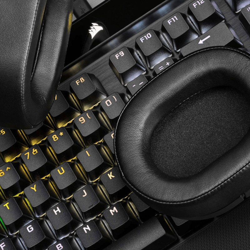 Corsair HS55 Surround CA-9011260-AP auriculares para juegos con cable y micrófono, Dolby Audio 7.1, negro carbón