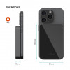 Fixed MagZen 10 Crystal batería externa, Qi2, 10000 mAh, negra