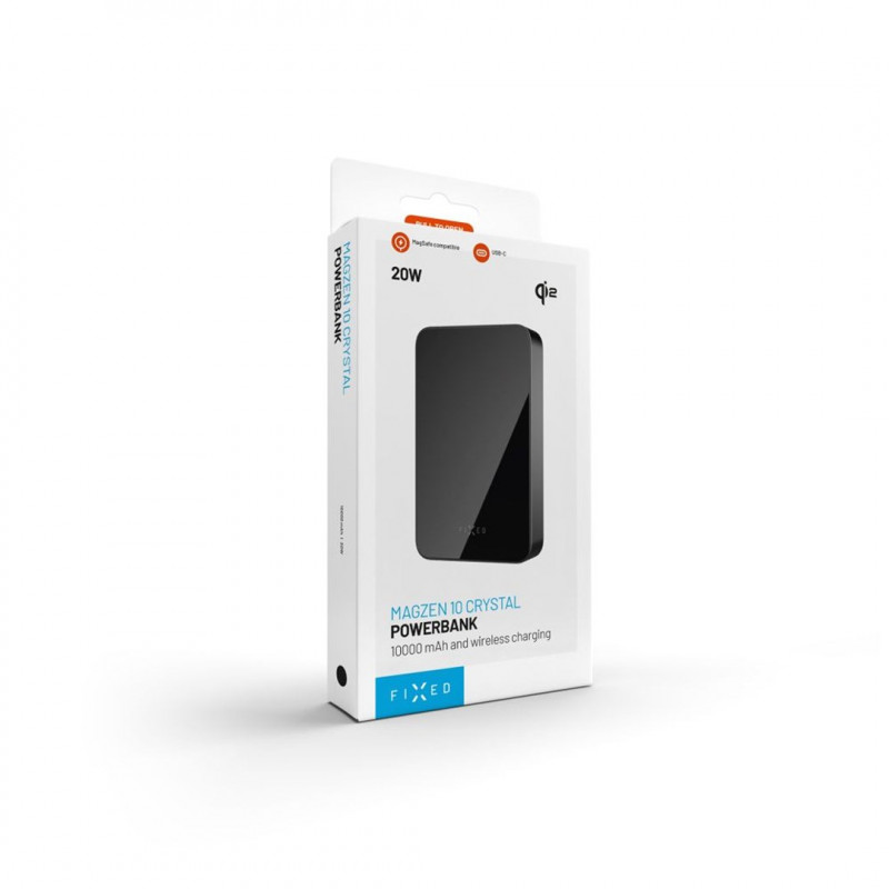 Fixed MagZen 10 Crystal batería externa, Qi2, 10000 mAh, negra