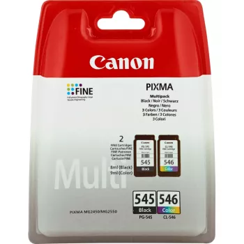 Canon PG-545 / CL-546 multipack de cartuchos de tinta 8287B006, negro + color (cian, magenta, amarillo) (2 ud.)
