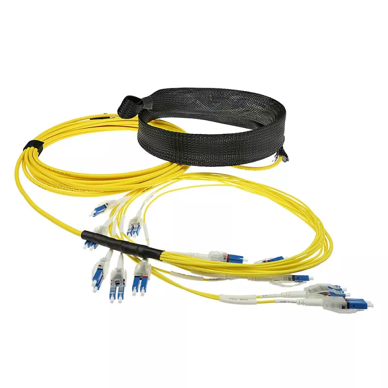 ACT 15 m cable de fibra óptica preconectorizado monomodo 50/125 OS2, 24 fibras, LC, polaridad twist, DC5553