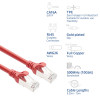 ACT FC2552 cable de conexión CAT6A S/FTP ultraflexible, 0,25 m, TPE, RJ45, antienganche, rojo