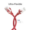 ACT FC2552 cable de conexión CAT6A S/FTP ultraflexible, 0,25 m, TPE, RJ45, antienganche, rojo