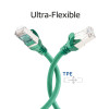 ACT FC2752 cable de conexión S/FTP CAT6A ultraflexible, 0,25 m, TPE, con protección antienganche, verde