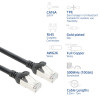ACT FC2951 cable de conexión S/FTP CAT6A ultraflexible, 1,5 m, TPE, con protección antienganche, negro