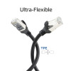 ACT FC2951 cable de conexión S/FTP CAT6A ultraflexible, 1,5 m, TPE, con protección antienganche, negro
