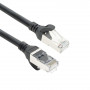 ACT FC2952 cable de conexión S/FTP CAT6A ultraflexible, 0,25 m, TPE, con protección antienganche, negro