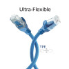 ACT FC1651 cable de conexión CAT6A U/UTP ultraflexible con conectores RJ45, 1,5 m, TPE, con protección antienganche, azul