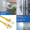 ACT FC2810 cable de conexión S/FTP CAT6A, 10 m, TPE, ultraflexible, con protector antienganche, RJ45, amarillo