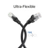 ACT FC1951 cable de conexión de red CAT6A U/UTP ultraflexible, 1,5 m, TPE, RJ45 sin enganches, negro