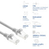 ACT FC2001 cable de conexión de red CAT6A S/FTP ultraflexible, 1 m, TPE, RJ45 sin enganches, gris