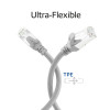 ACT FC2001 cable de conexión de red CAT6A S/FTP ultraflexible, 1 m, TPE, RJ45 sin enganches, gris