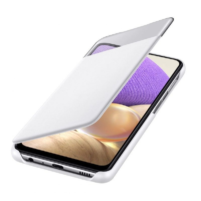 Samsung Smart S View Wallet Cover funda para Galaxy A32 5G, blanca