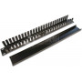 Wirewin KRP 1U BL 19" panel pasacables con tapa, negro RAL9005