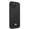 Karl Lagerfeld KLHCP13MSFMP2K funda rígida para iPhone 13 / 14 / 15, Saffiano Plaque, negra