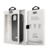 Karl Lagerfeld KLHCP13MSFMP2K funda rígida para iPhone 13 / 14 / 15, Saffiano Plaque, negra