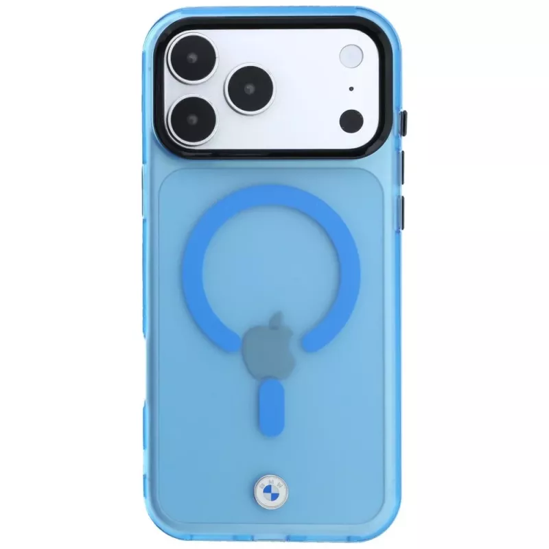 BMW BMW001318 Sign Frosted IML & Metal Logo funda MagSafe para iPhone 18 Pro Max / 17 Pro Max, azul