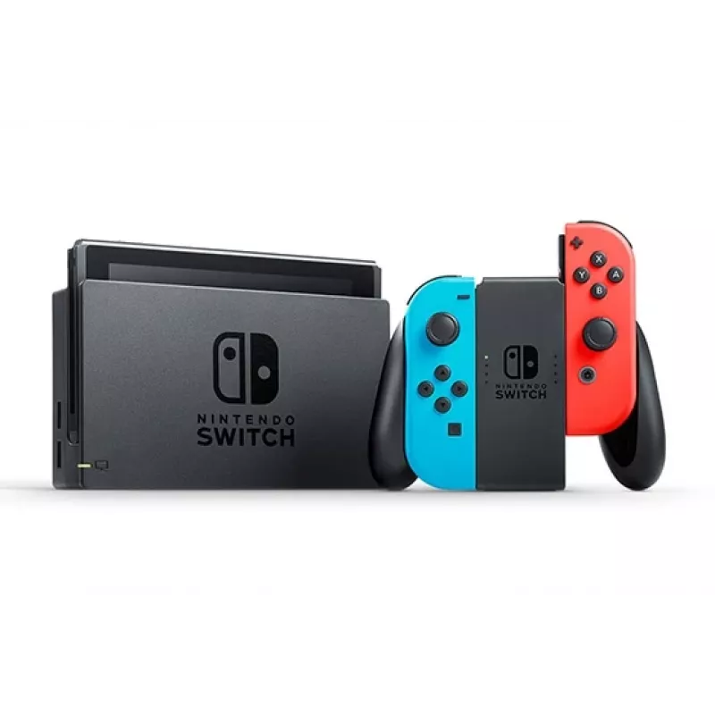 Nintendo Switch (nuevo modelo revisado) consola de juegos portátil, negra / azul / roja, 15,8 cm (6,2 pulgadas), 32 GB, Wi-Fi