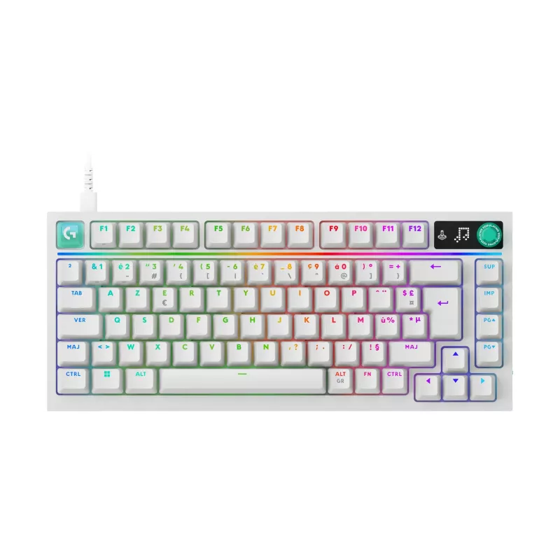 Teclado Logitech G316 X 75, 920-014315, blanco, FR