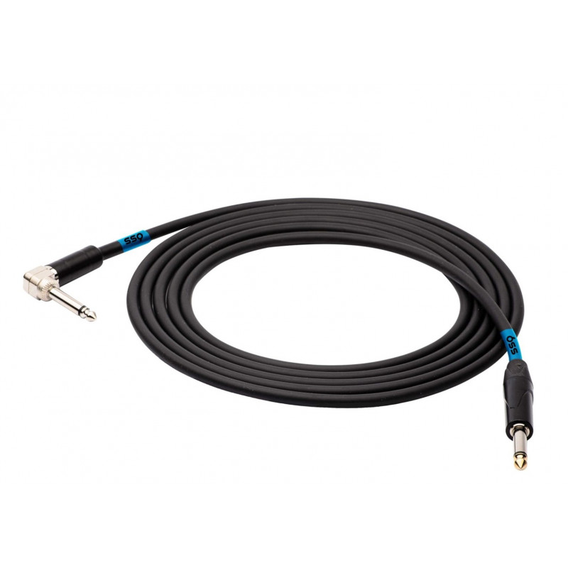 Cable SSQ JMPJMK2 SS-1440 jack mono – jack mono (ángulo de 90 grados), 2 m, negro