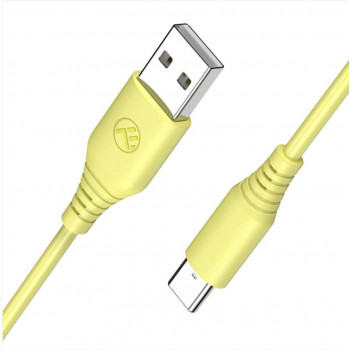 Cable de silicona Tellur TLL155400 de USB a Type-C, 3A, 1 m, amarillo