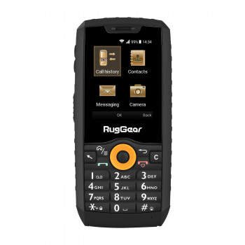 RugGear RG150 teléfono móvil resistente con teclas, Dual SIM, negro