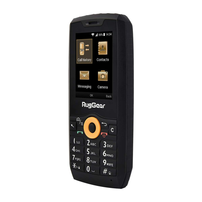 RugGear RG150 teléfono móvil resistente con teclas, Dual SIM, negro