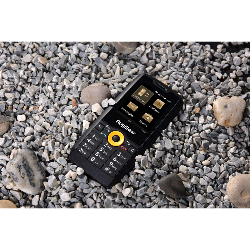 RugGear RG150 teléfono móvil resistente con teclas, Dual SIM, negro