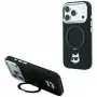 Karl Lagerfeld KF003216 Ring Stand 360 Choupette Head Pin MagSafe funda para iPhone 18 Pro Max / 17 Pro Max, negra