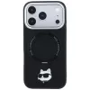 Karl Lagerfeld KF003216 Ring Stand 360 Choupette Head Pin MagSafe funda para iPhone 18 Pro Max / 17 Pro Max, negra