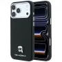 Karl Lagerfeld KF003263 Grained Karl Head Metal MagSafe funda para iPhone 18 Pro / 17 Pro, negra