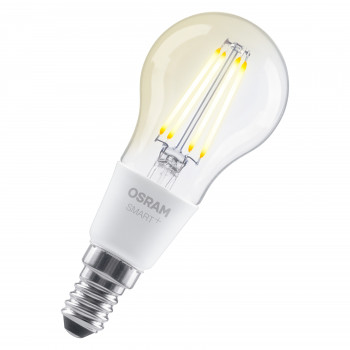 Osram SMART+ Matter Filament Classic P40 827 bombilla inteligente, regulable, E14, 4 W, blanco cálido, Wi-Fi