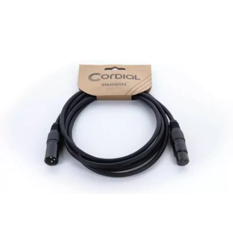 Cordial EM 5 FM cable de conexión XLR, XLR hembra de 3 polos – XLR macho de 3 polos, negro