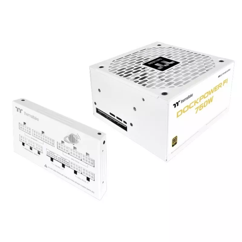 Thermaltake Dockpower FI 750W fuente de alimentación para PC, 80 PLUS Gold, modular, blanca