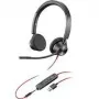 Poly Blackwire 3315 auriculares con micrófono supraaurales, USB-A, negros, 213936-101
