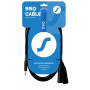 SSQ MIXLR1 SS-1816 cable de audio, jack estéreo de 3,5 mm – 2x XLR, 1 m, negro