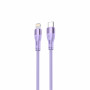 Tellur cable de silicona de Type-C a Lightning, PD 30 W, 1 m, morado