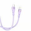Tellur cable de silicona de Type-C a Lightning, PD 30 W, 1 m, morado