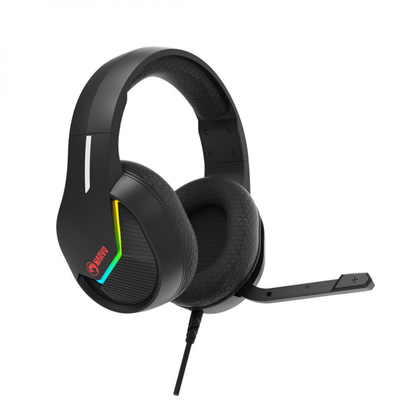 Marvo Tactic 40 H8618 BK auriculares para juegos, con cable, RGB, negros
