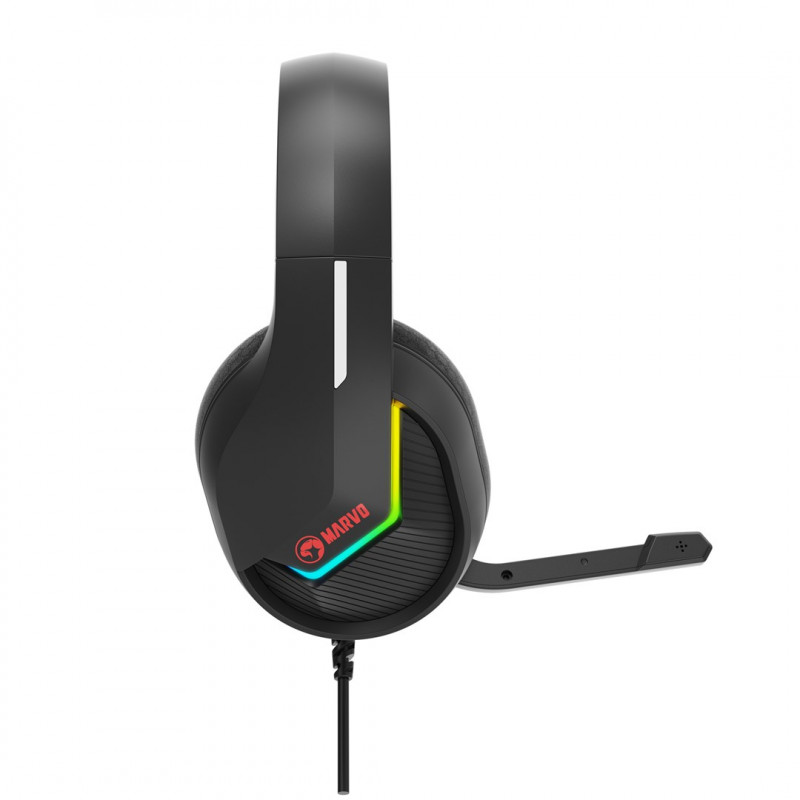 Marvo Tactic 40 H8618 BK auriculares para juegos, con cable, RGB, negros