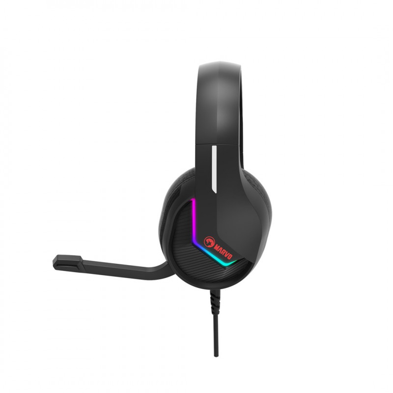 Marvo Tactic 40 H8618 BK auriculares para juegos, con cable, RGB, negros